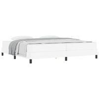 cama con colchon blanco puro 200 x 200 cm cuero sintetico