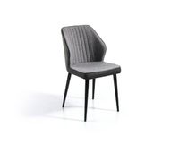 set 4 sillas de comedor tela massa - gris oscuro