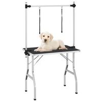 mesa de bano para perros gatos y mascotas ajustable 2 lazos