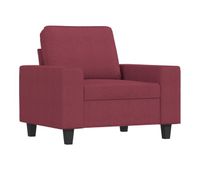 vidaxl sillon de tela rojo tinto 60 cm