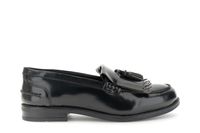 mocasines de piel envejecida con flecos black