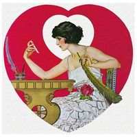 legendarte - cuadro lienzo impresion digital - life magazine february 1922 valentines day - c coles phillips - decoracion pared cm 50x50