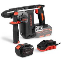 dnipro-m martillo perforador sds plus 20v brushless dhr-202bc ultra 25j o24 mm hormigon 4 modos antivibracion bateria 6ah y cargador