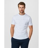 hackett london para hombre hm5000103 camiseta con logo fit clasico blanco xl casual algodon manga corta