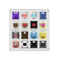 akko x monsgeek acrilico probador de interruptor de 16 teclas interruptores linealestactileslicicilessilenciosos
