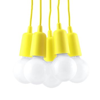 Lámpara de techo amarillo cloruro de polivinilo alt. 90 cm
