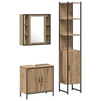unidades de tocador de bano 3 uds marron 33 x 33 x 1855 cm vidaxl