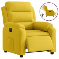 sillon de salon  silla  sillon reclinable electrico de terciopelo amarillo