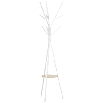 Perchero de pie metálico 45x45x180 cm blanco