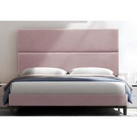 cabecero cama duo tapizado tejido antimanchas rosa palo 120x70cm