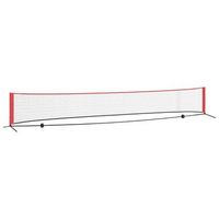 red de tenis manual negro y rojo 595 x 905 x 87 cm poliester vidaxl