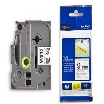 Brother TZe-S121 Original P-Touch Label Tape ( 9mm x 8m) Black On Clear