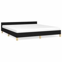 cama sin colchon tela negro 160x200 cm vidaxl