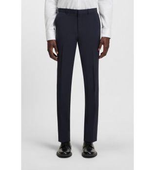 HUGO para hombre. 50540306 Pantalón Hesten253X marino (44), Casual, Fiesta, Lana, Clásico