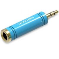 adaptador jack vention vab-s04-l 35mm macho a 65mm hembra azul 24k chapado en oro