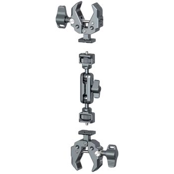 Lanxire Super Abrazadera Soporte Cámara, Brazo Mágico Cabezal Bola Doble, Para Cámara Acción Luz LED Paraguas Trípode Barra Manillar