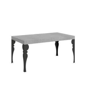 Mesa Extensible 90x160/264 Cm Paxon Cemento Estructura Antracita