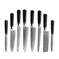 set de cuchillos de cocina 8 en 1 estilo asco con diseno elegante y mango de madera negra con extremos de acero 37x6x185 cm color negro
