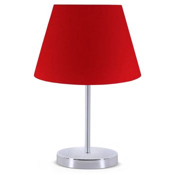 Lámpara de mesa de pvc en rojo 22x22x37 cm