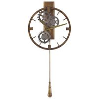 reloj de pared redondo con pendulo marco de hierro dorado 30 cm diseno clasico marcote