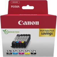 cartucho de tinta original canon pgi-570bk  cli-571 bkcmy pack 5 unidades