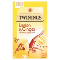 twinings lemon ginger caffeine free 20 teabags