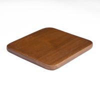 posavasos de madera de teca marron 10x10x08 cm