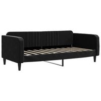 cama individual  cama para adultos  sofa cama sin colchon terciopelo negro 90x190 cm