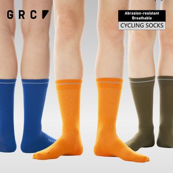 Calcetines de compresión para ciclismo GRC CoolMax, calcetines reflectantes de secado rápido para bicicleta, transpirables, resistentes al desgaste, para deportes al aire libre y bicicleta de