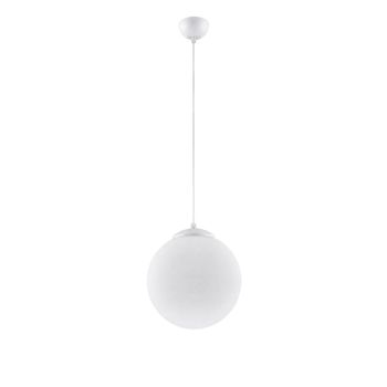 Lámpara colgantes blanco acero/vidrio alt. 120 cm