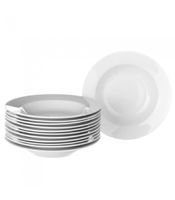 set 12 platos hondos redondos porcelana o 22 cm