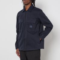 boss orange lovel zip thru twill overshirt - m