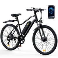bicicleta electrica iscooter eb3s motor de 350w bateria de 36v 15ah bicicleta electrica de montana autonomia de 70-90km velocidad de 35kmh neumaticos todoterreno de 26 pulgadas bicicleta