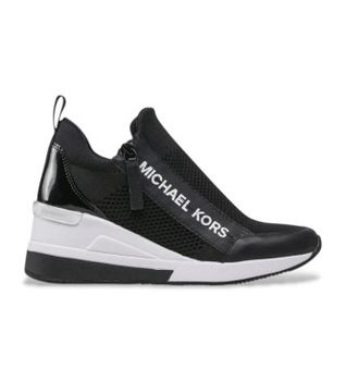 Michael Kors para mujer. 43S2WIFS1D Zapatillas Willis Wedge Trainer negro (41), 5 a 8cm, Cremallera, Casual