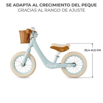 Kinderkraft Rapid 2 – Bicicleta Sin Pedales Infantil Retro Con Cesta Y Timbre - Black