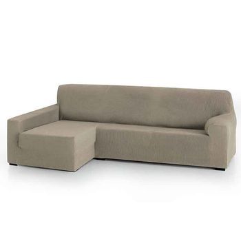 Funda De Sofá Chaise Longue Elástica Strada Brazo Izquierdo Largo, Lino. Funda Para Sofá Chaise Longue Elástica
