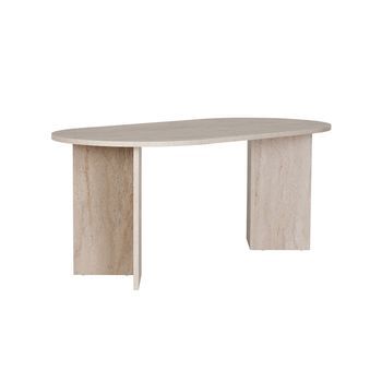 Mesa De Comedor Ovalada Jacklyn Travertino