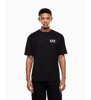 EA7 para hombre. 7M001327_AF17789 Camiseta Visibility negro (XXL), Casual, Algodón, Manga corta