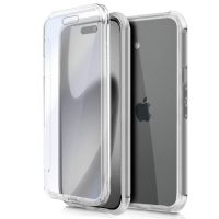 funda cool silicona 3d para iphone 17 transparente frontal  trasera