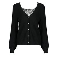 only chaqueta de punto onladele ls lace mix revers cardi para mujer