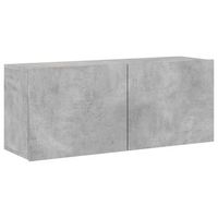 mueble tv de pared  mueble de salon  armario tv gris hormigon 100x30x41 cm