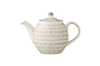 tetera de ceramica blanca