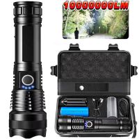 linterna tactica led recargable de alta potencia lampara con zoom telescopico de aleacion de aluminio para acampar al aire libre y pescar