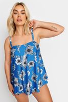 yours top tankini azul de flores