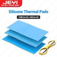 jeyi paquete de 3 almohadillas termicas de silicona 100x100 mm 03051 mm conductividad termica altamente eficiente 610 wmk para cpu gpu ssd cooler