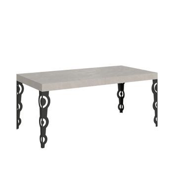 Mesa Extensible Karamay Premium Cashmere 180/440x90 Cm Con Patas Antracita