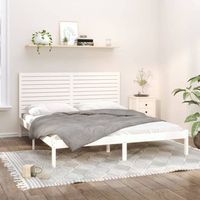 cama matrimonial  cama para adultos  estructura de cama madera maciza blanca super king 180x200 cm cfw628956