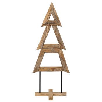 Árbol De Navidad | Decoraciones De Navidad Marrón 149,5 Cm Madera De Teca Maciza