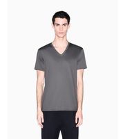ax armani exchange para hombre 8nzt75zja5zm8317 camiseta escote v gris m casual algodon manga corta