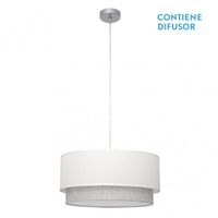 lampara colgante kenya 3xe27 blancogris reg50d de fabrilamp